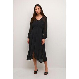 NWT CREAM Chery Black Flowy Dress - Zally Fit